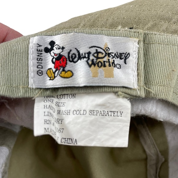 Vintage Disney Parks Mickey Mouse Embroidered Bucket Sun Hat Cap Spell Out OSFA - Picture 12 of 14